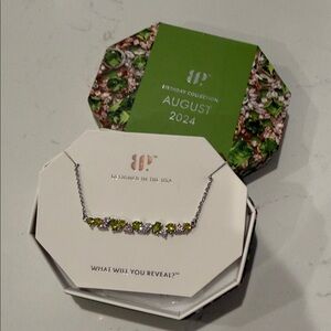 Bomb Party Necklace August Collection Peridot NIB